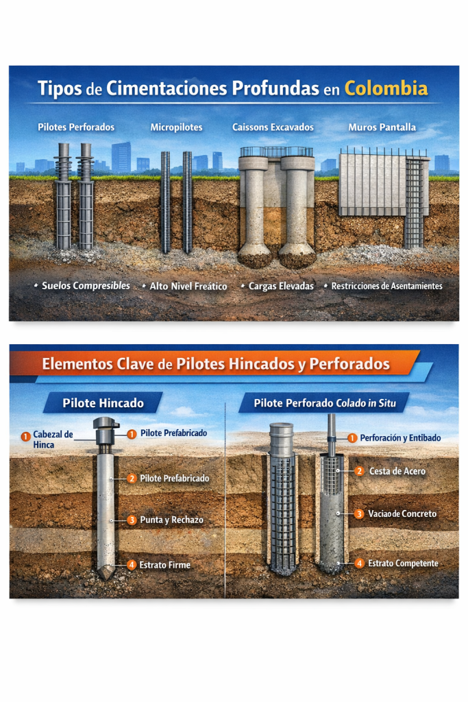 tipos de cimentaciones profundas en colombia