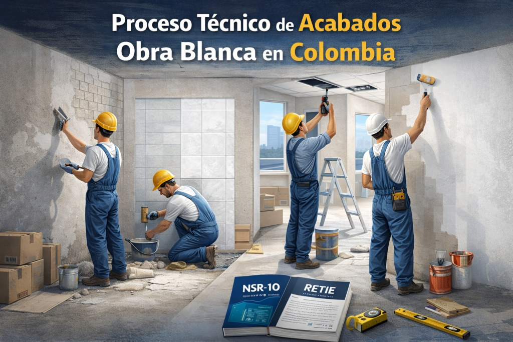 proceso tecnico de acabados de obra blanca en colombia