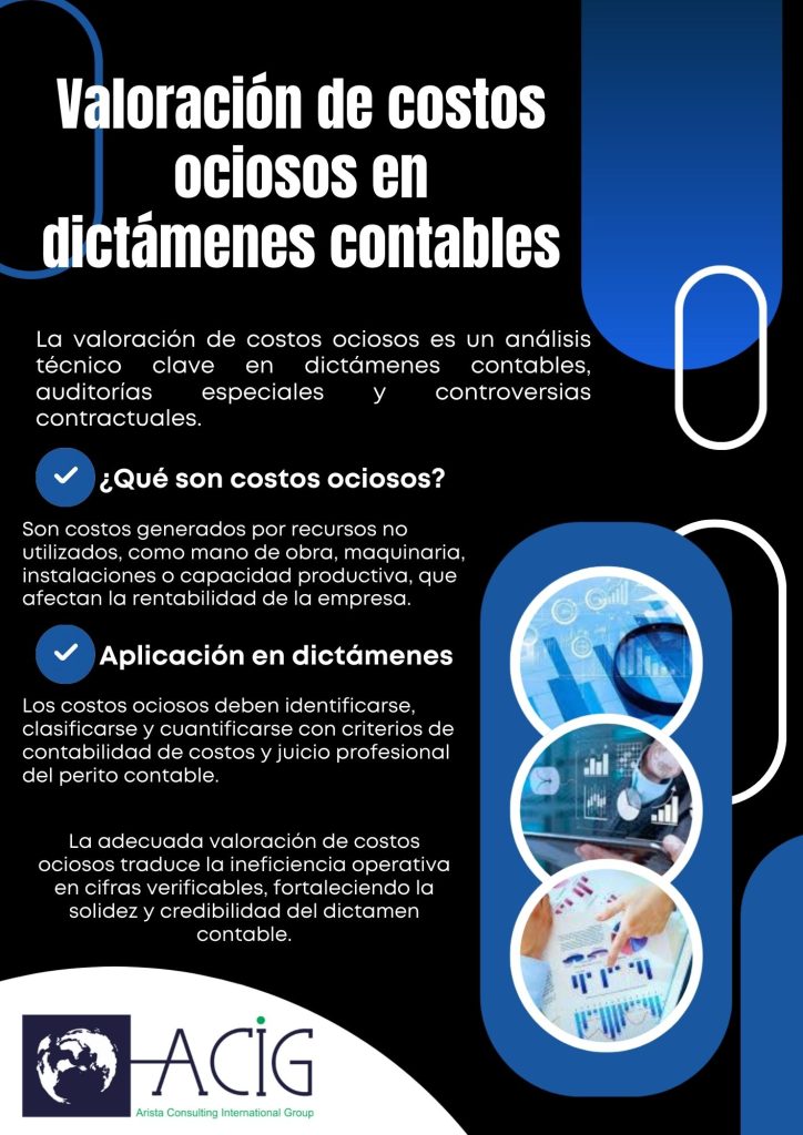 costos ociosos, dictamenes contables