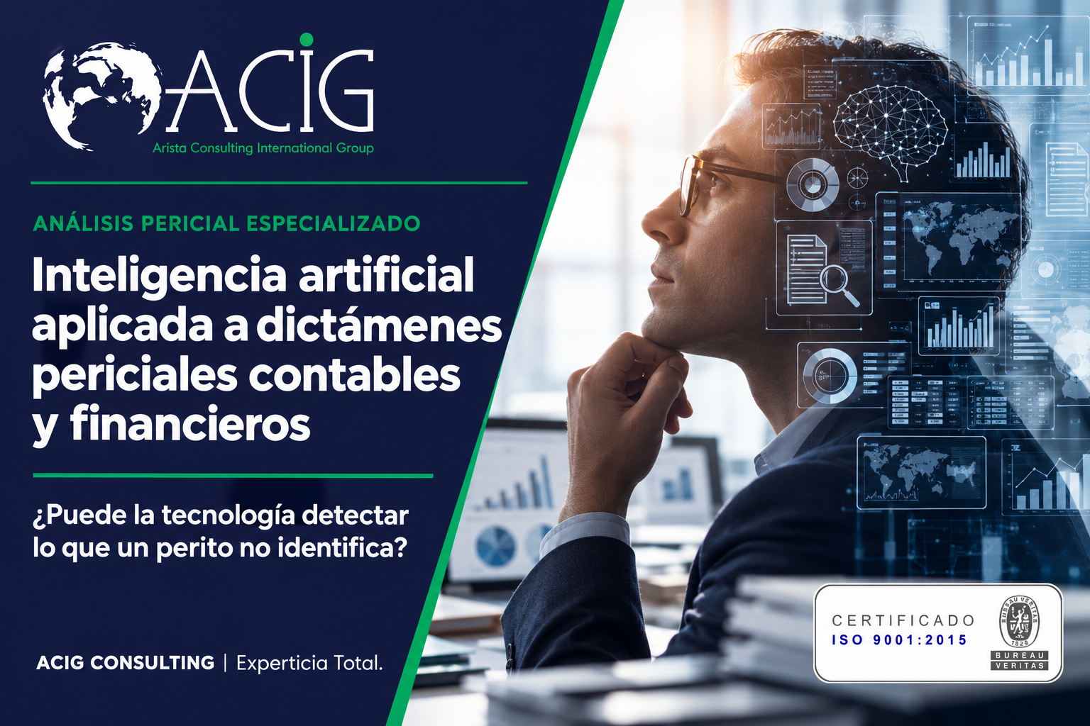 la inteligencia artificial transforma los dictámenes periciales contables y financieros mediante análisis de datos y verificación de evidencia.